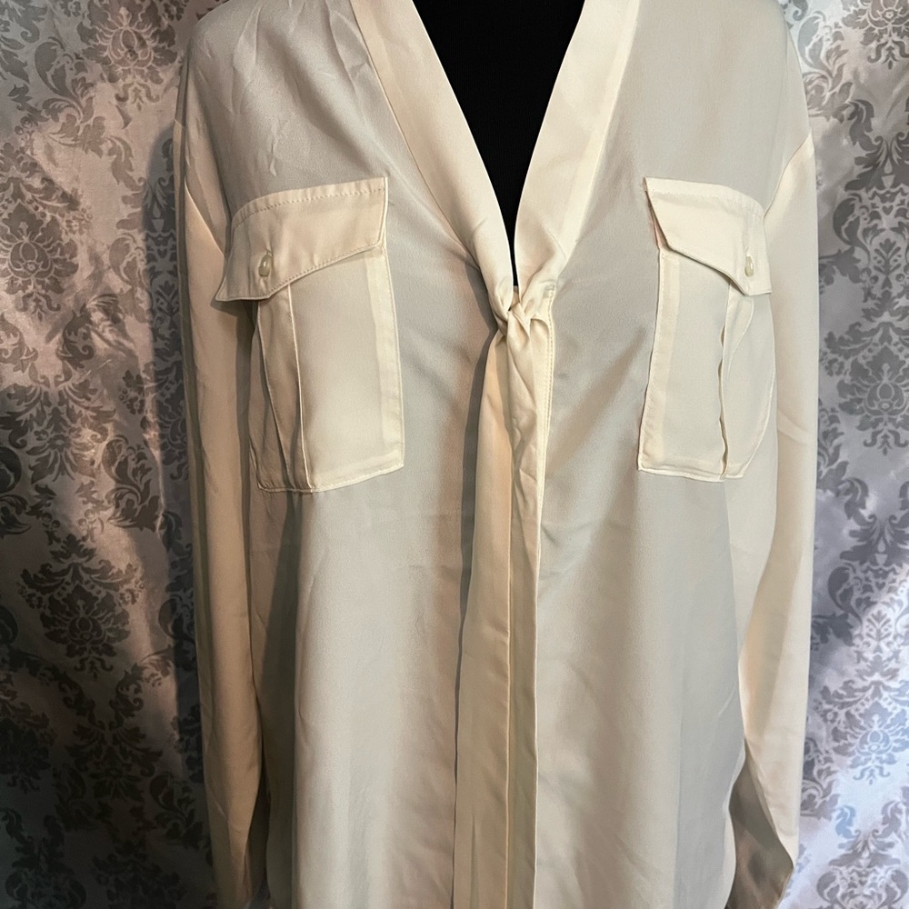 Lauren Ralph Lauren Ivory Blouse with Pockets